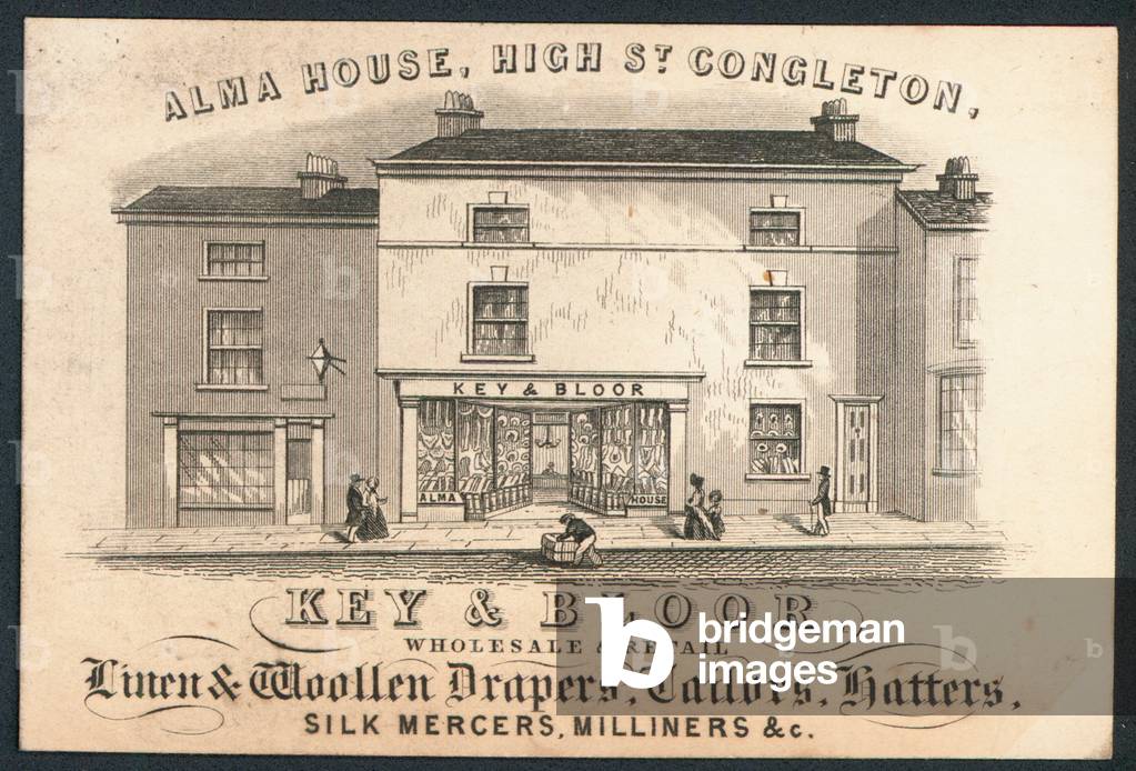 Key and Bloor, wholesale and retail linen and woollen drapers, tailors, hatters, silk mercers, milliners (engraving)