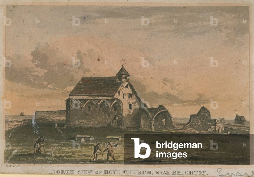 North view of Hove Church (engraving)