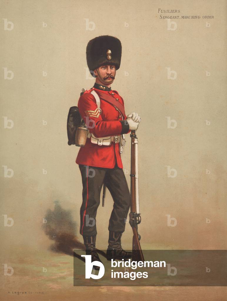 Fusiliers, Sergeant, Marching Order (chromolitho)