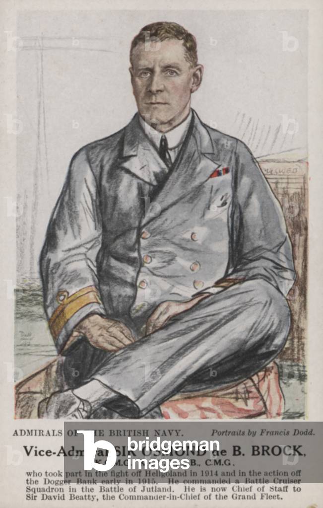 Vice-Admiral Sir Osmond de B Brock (colour litho)