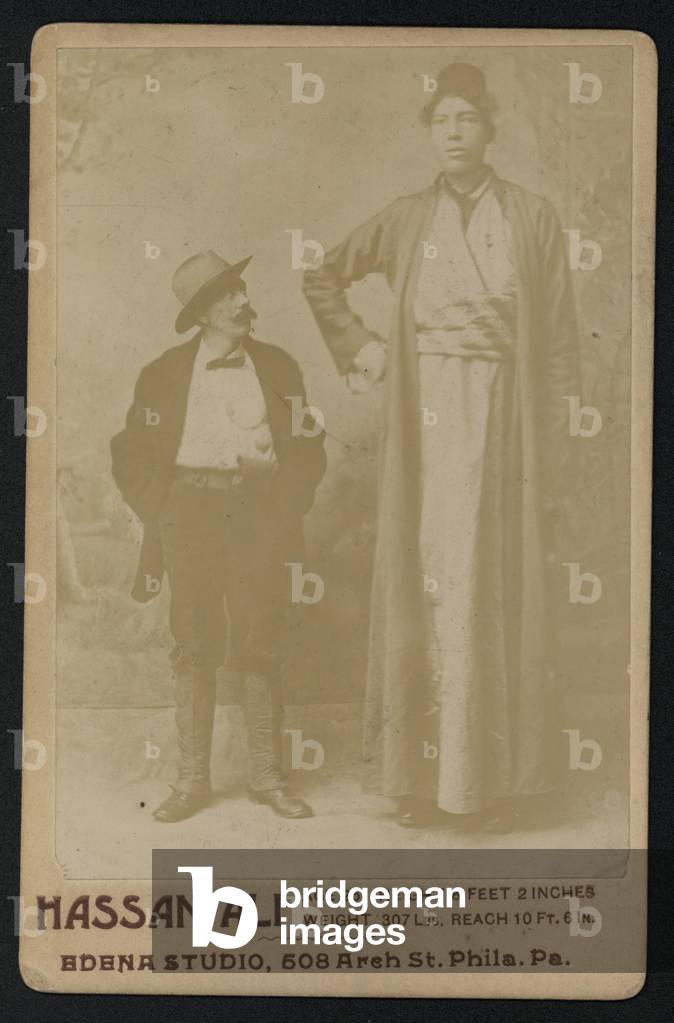Hassan Ali, Egyptian giant (b/w photo)