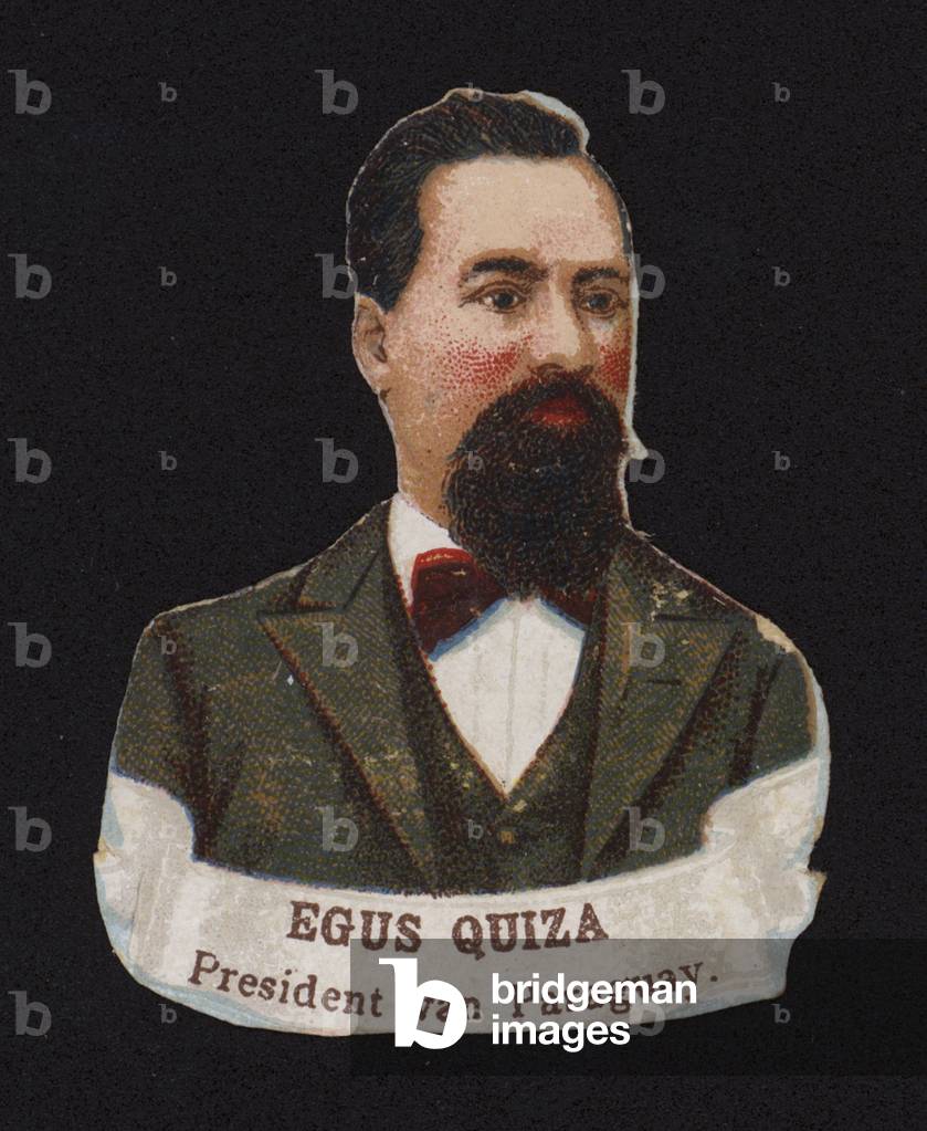 Juan Bautista Egusquiza, President of Paraguay (chromolitho)