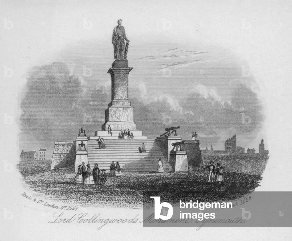 Lord Colingwood's Monument, Tynemouth (engraving)