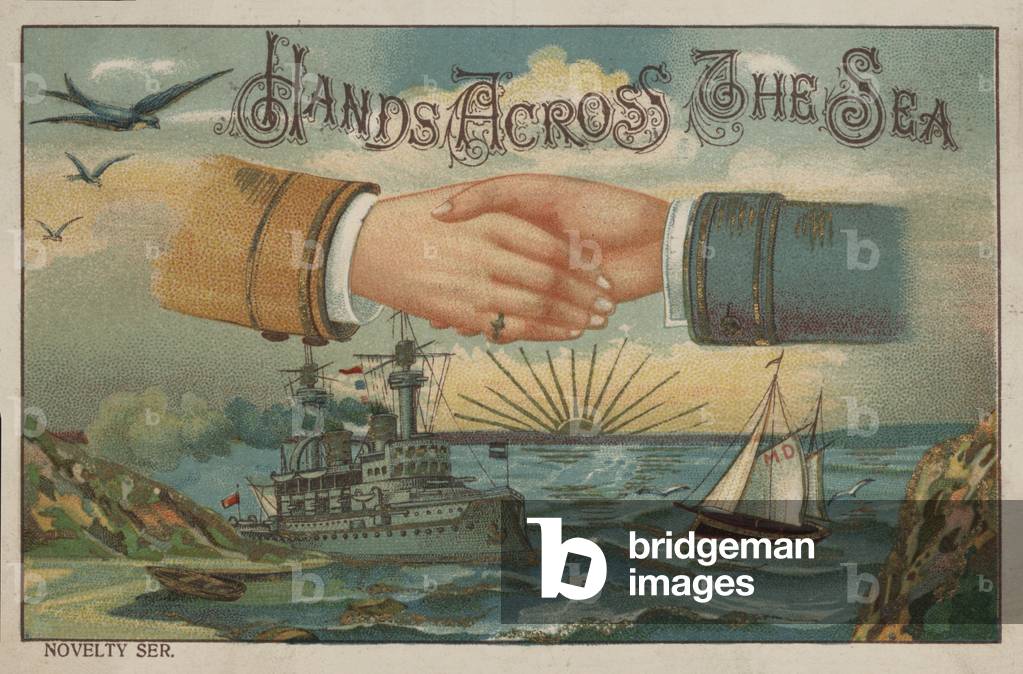 Hands across the sea (colour litho)