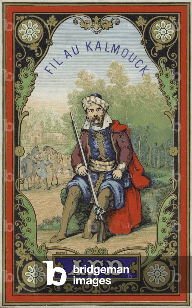 Label for Fil au Kalmouck (colour litho)