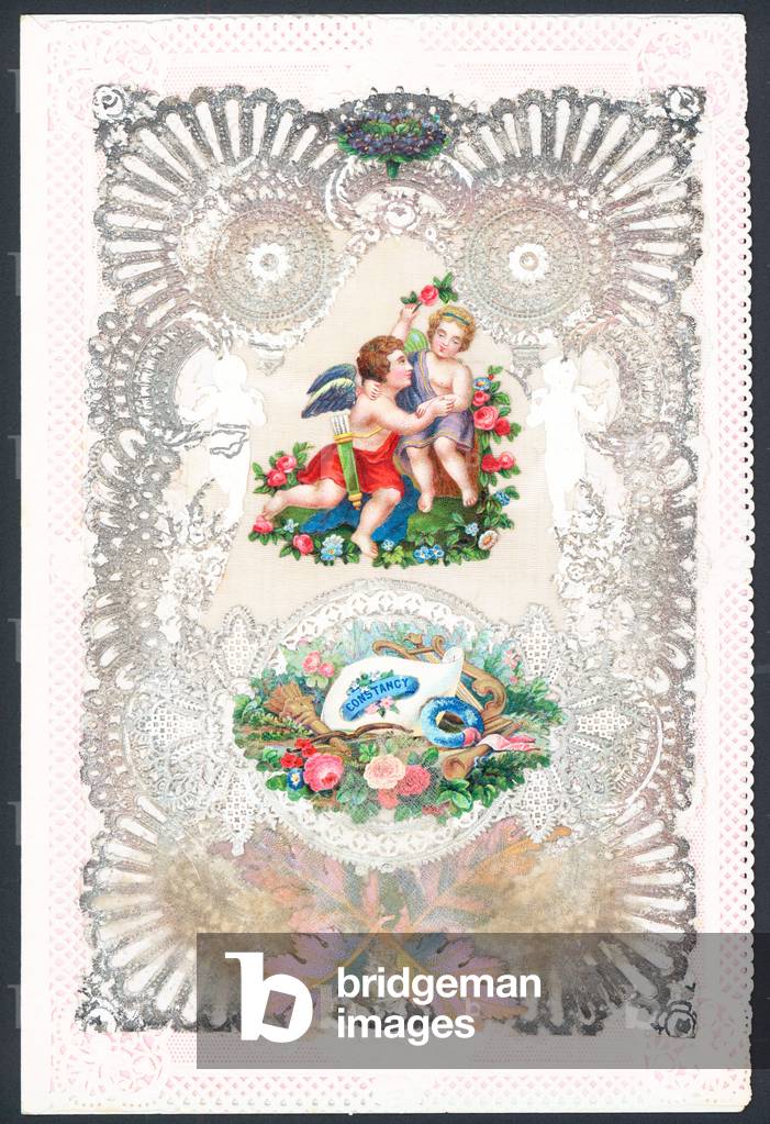 Valentine's Day greetings card with Cupid (chromolitho)
