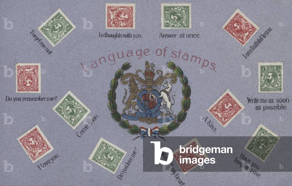 The language of stamps. (colour litho)