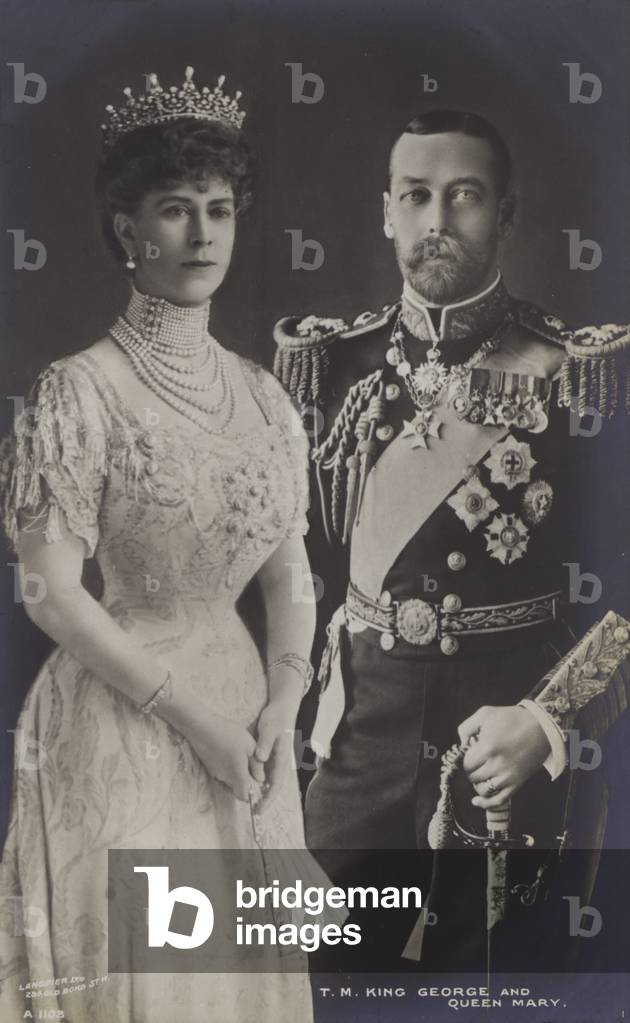 King George V and Queen Mary (b/w photo)