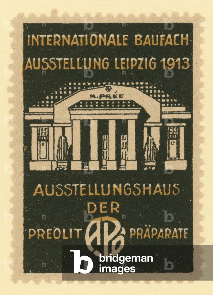 International Building Trade Exhibition, Leipzig, Germany, 1913 (colour litho)