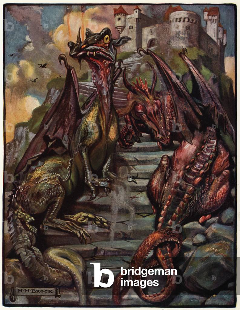 Illustration for Jack the Giant Killer (colour litho)