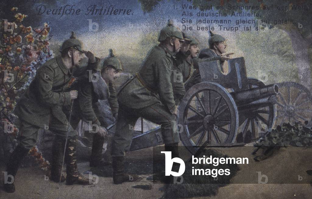 German artillery (colour litho)