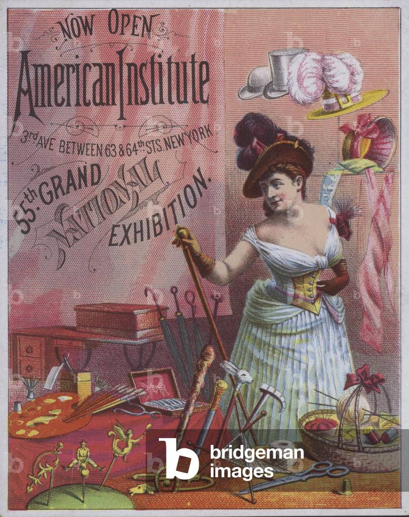 55th Grand National Exhibition, American Institute, New York, USA, 1886 (chromolitho)