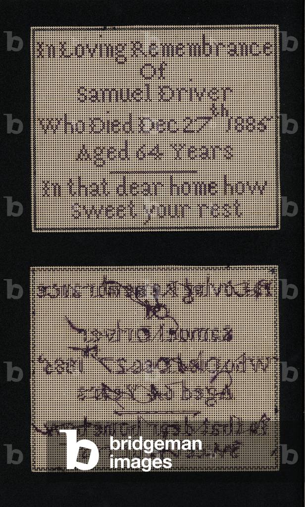 Embroidered remembrance card (embroidery)