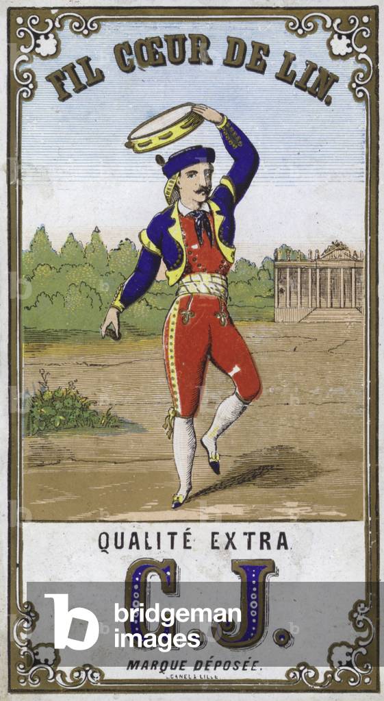 Label for Fil Coeur de Lin (colour litho)