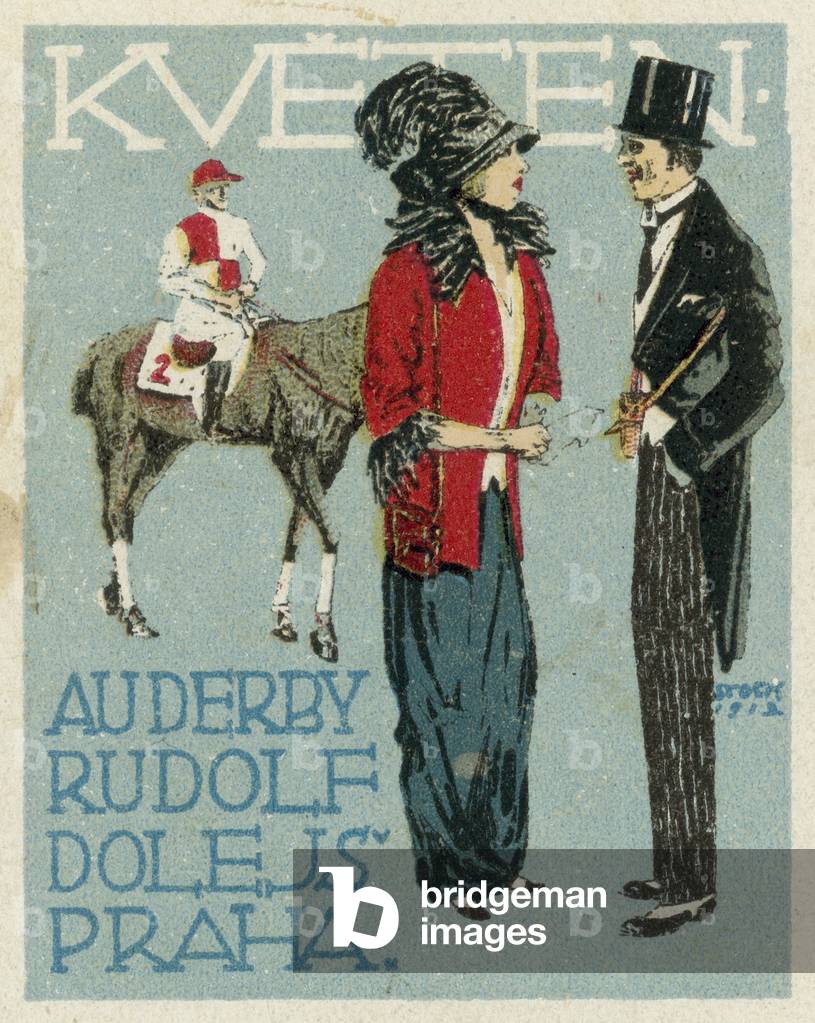 May. Au Derby Rudolf Dole fashions, Prague (colour litho)