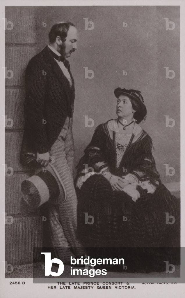 Queen Victoria and Prince Albert (b/w photo)