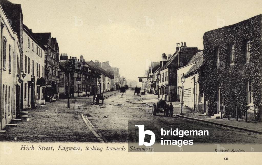 High Street, Edgware, looking towards Stanmore (b/w photo)