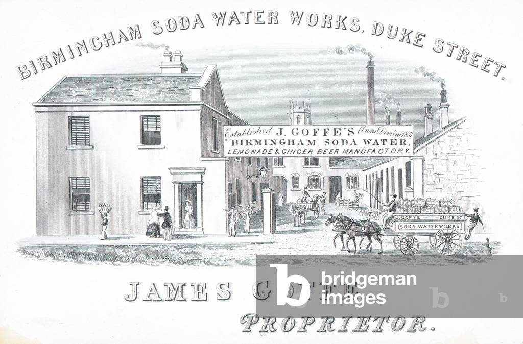 Trade card, Birmingham Soda Water Works (engraving)