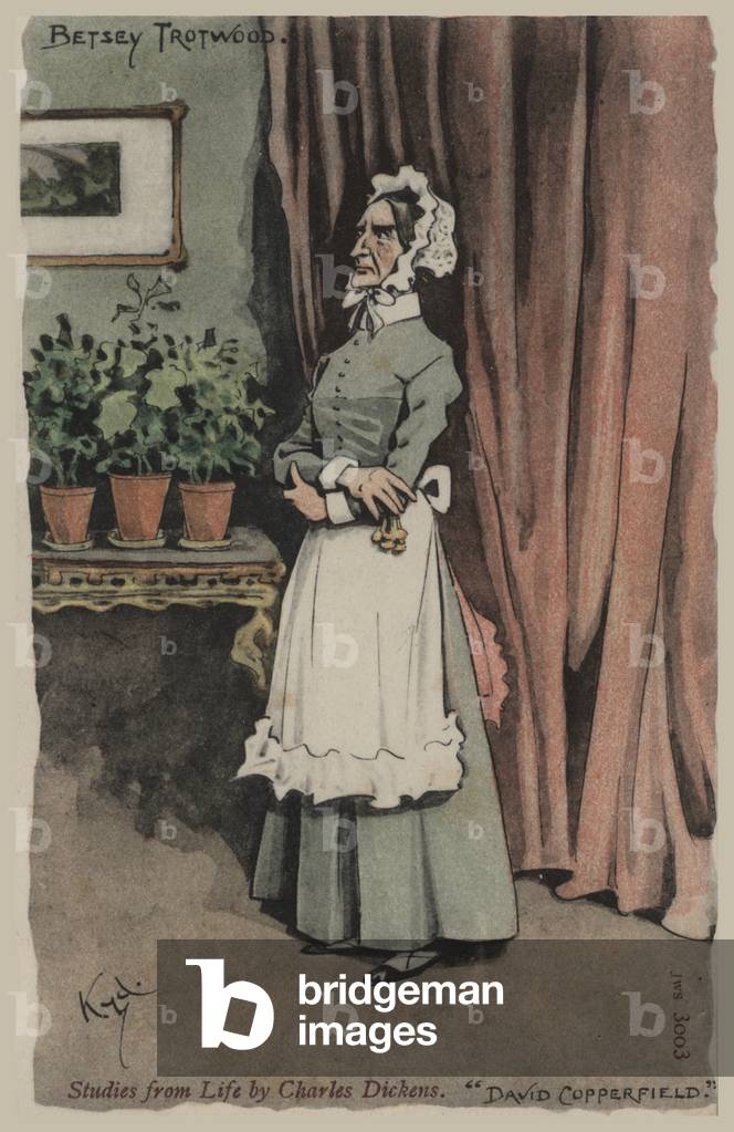 Betsey Trotwood, David Copperfield (colour litho)