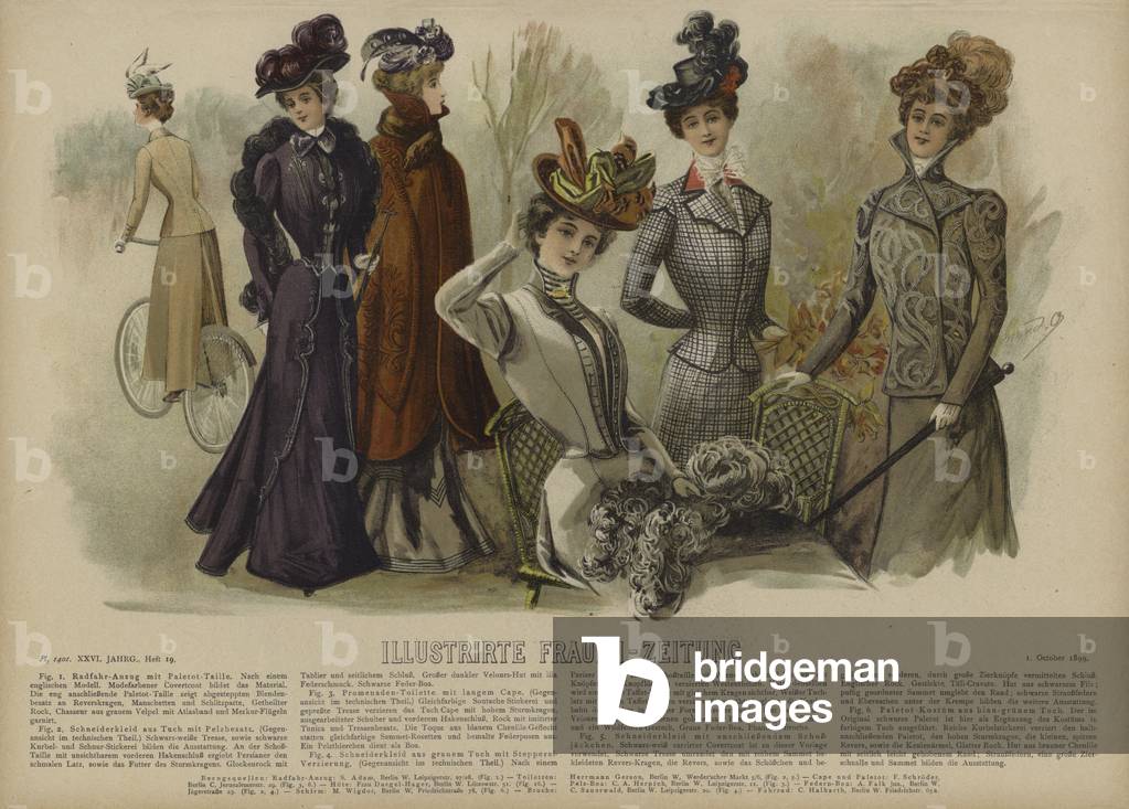 Illustration for Illustrirte Frauen-Zeitung (colour litho)