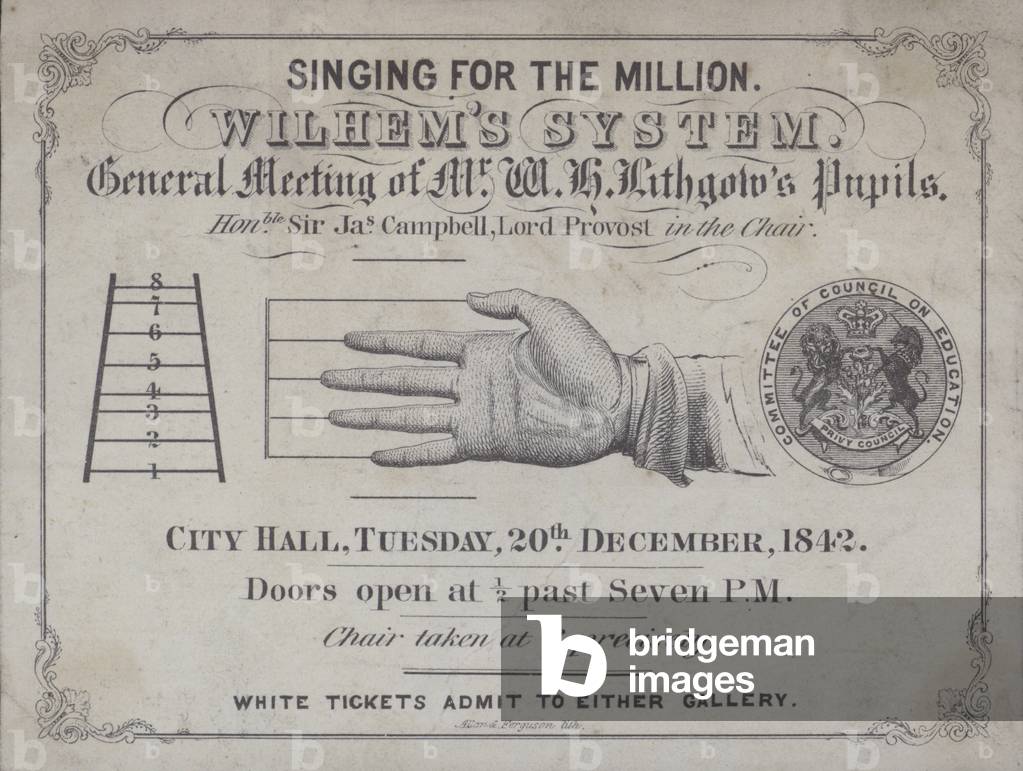 Ticket to an event to hear pupils of 