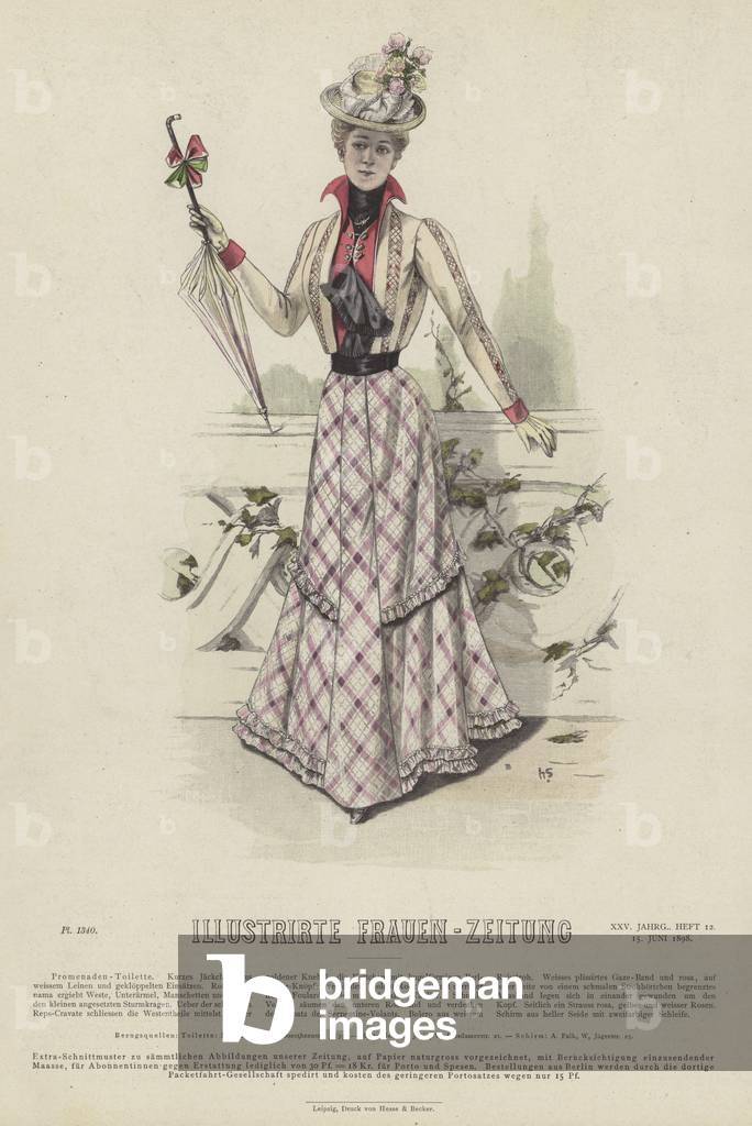 Illustration for Illustrirte Frauen-Zeitung (colour litho)