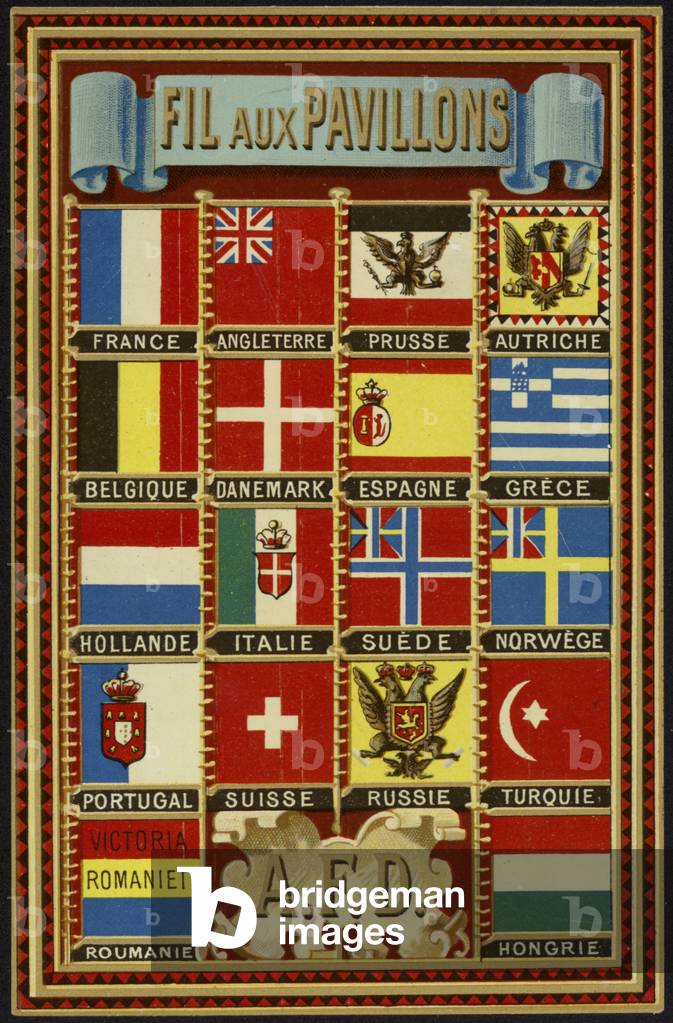 Label for flag thread (colour litho)