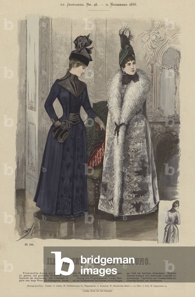 Illustration for Illustrirte Frauen-Zeitung (colour litho)