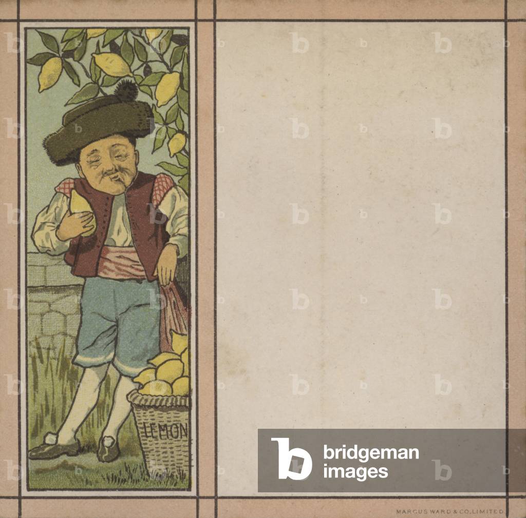 Menu illustration: Lemon (colour litho)