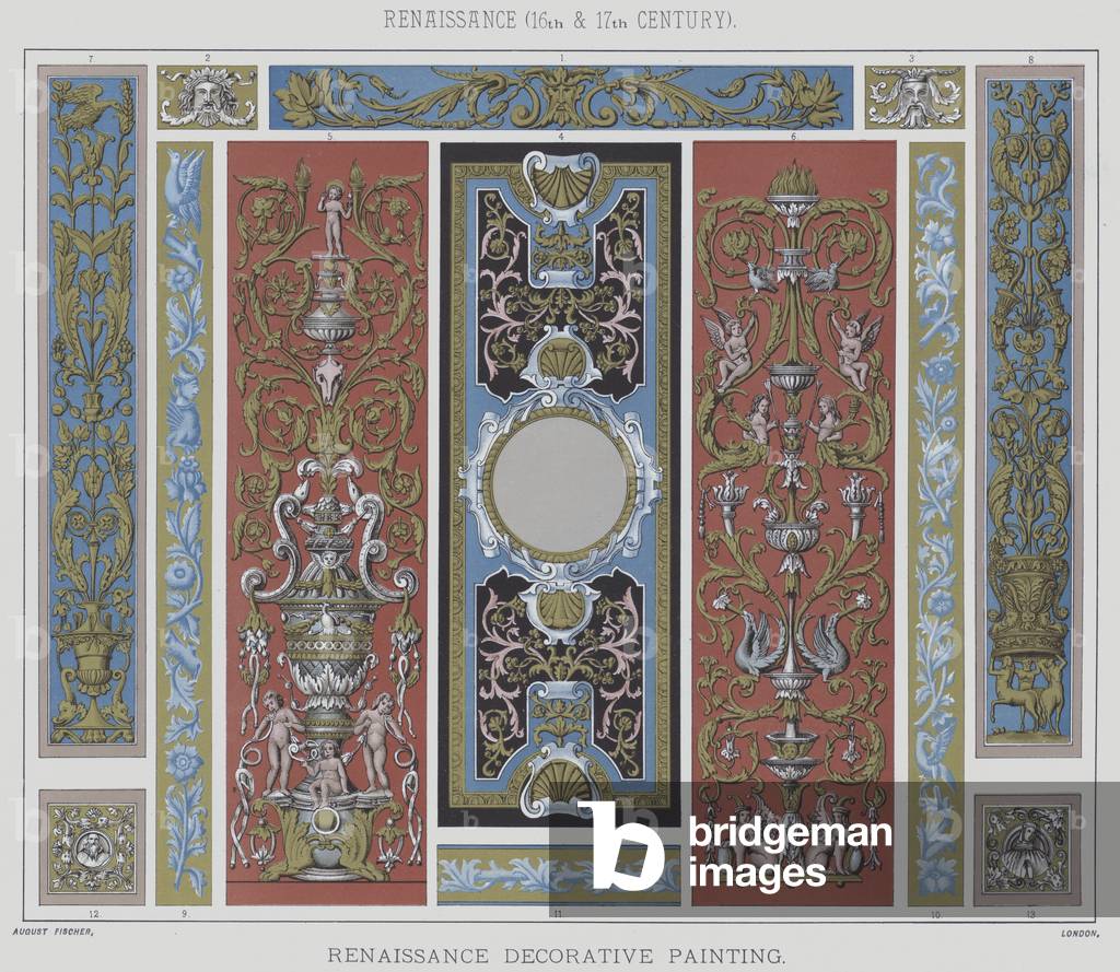 Renaissance, 16th and 17th century, Renaissance decorative painting (colour litho)