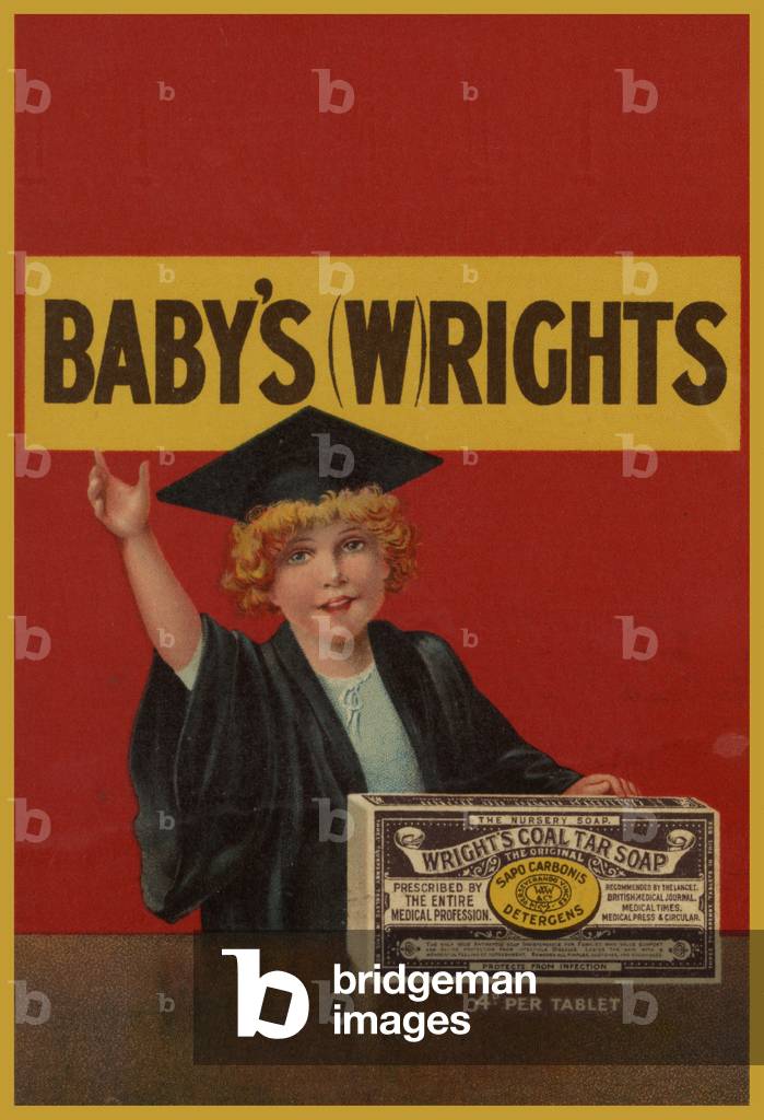 Advertisement for Wright's coal tar soap for children (chromolitho)