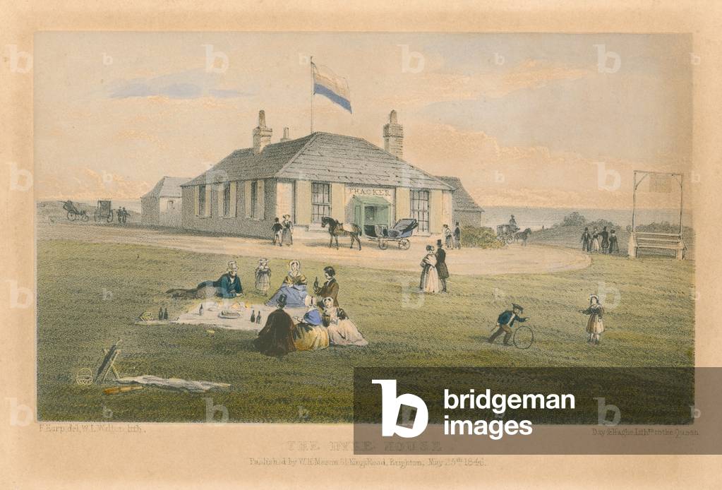 General view of the Dyke House (colour litho)