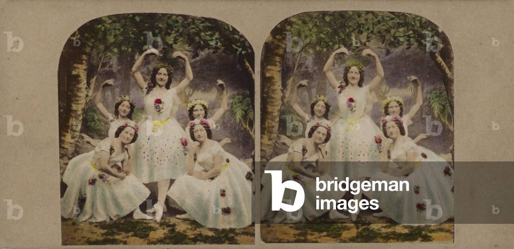 The Shadow Dance, from Charles Kean's production of Shakespeare's Midsummer Night's Dream at the Princess's Theatre, London (coloured photo)