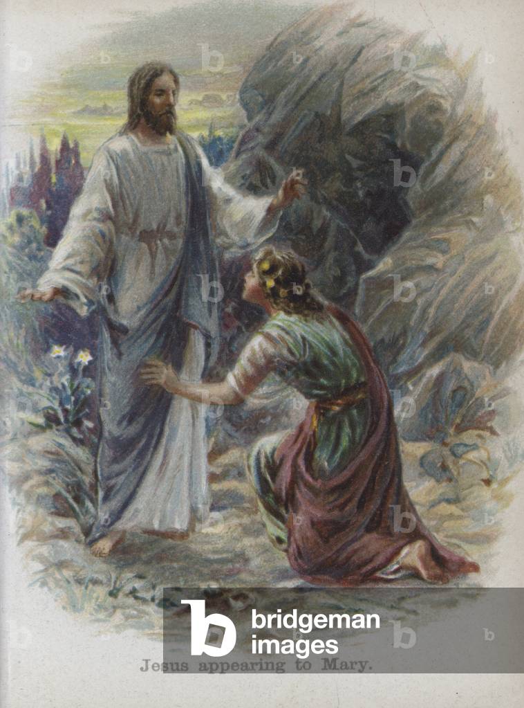 Jesus appearing to Mary (chromolitho)