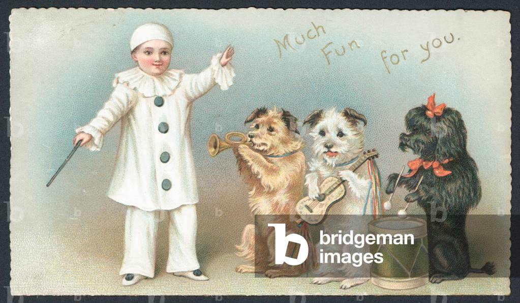Much Fun for You - greetings card (chromolitho)