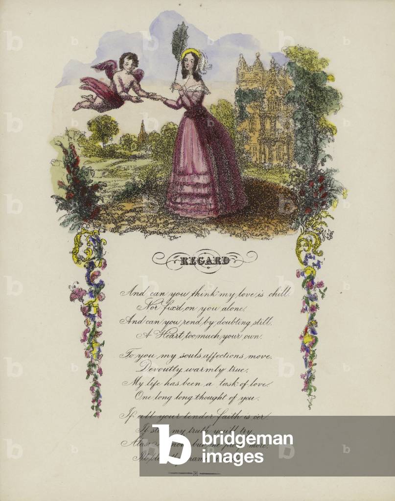 Regard, British Valentine's card (colour litho)