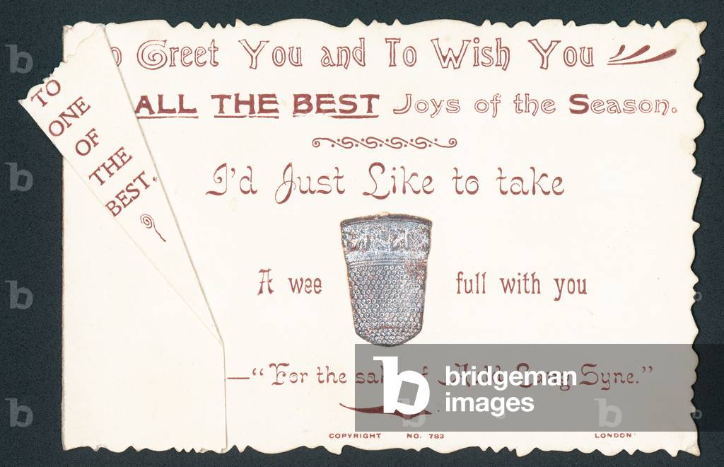 To One of the Best - Christmas card (chromolitho)