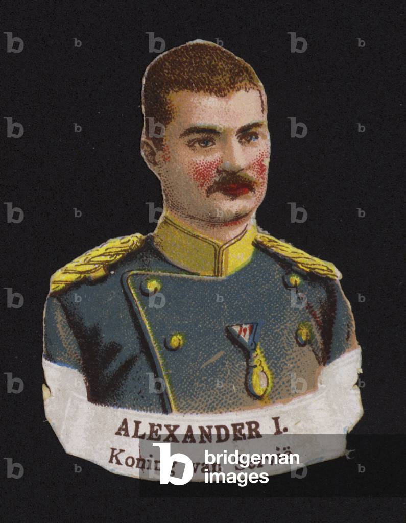 Alexander I, King of Serbia (chromolitho)
