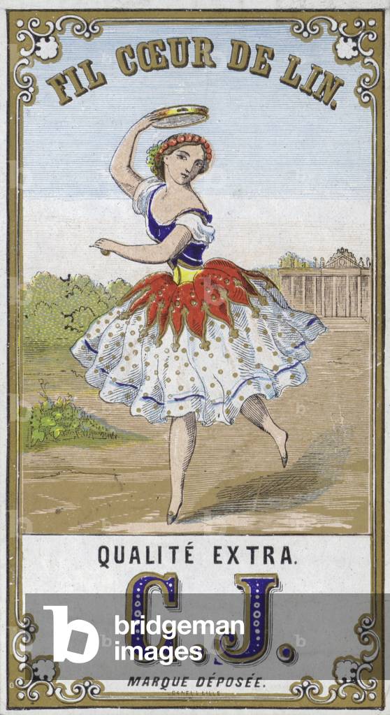 Label for Fil Coeur de Lin (colour litho)