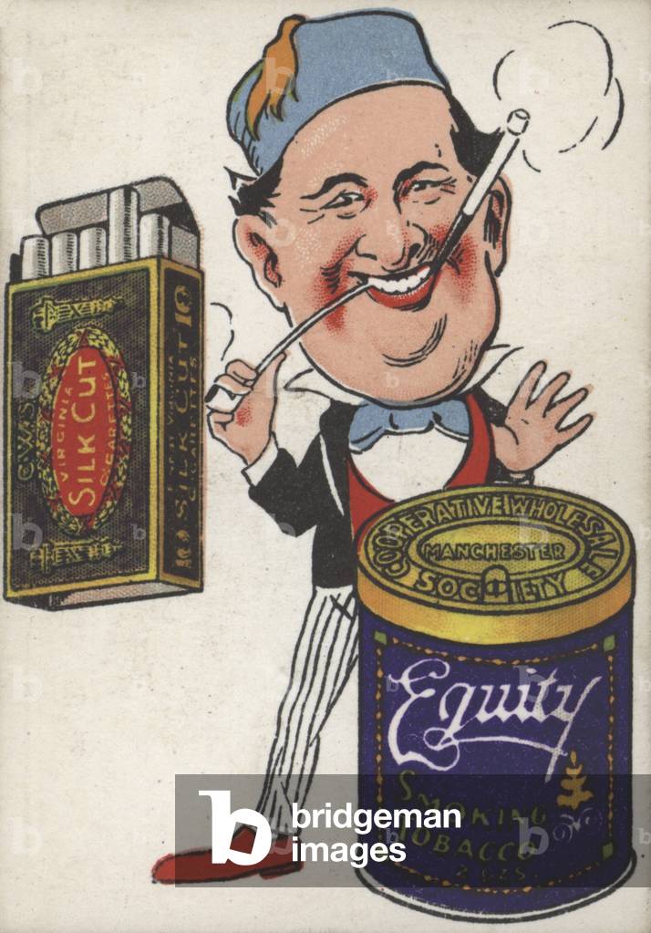 Silk Cut cigarettes and Equity smoking tobacco (chromolitho)