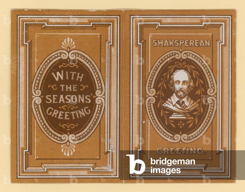 Shakespearian greetings card (chromolitho)