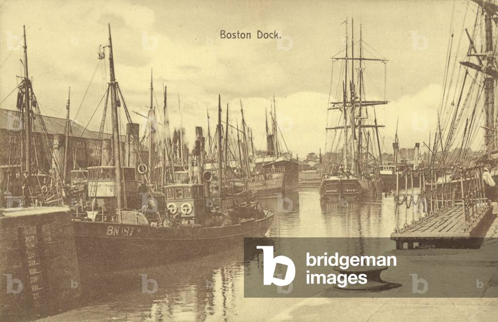 Boston Dock, c.1910 (b/w photo)
