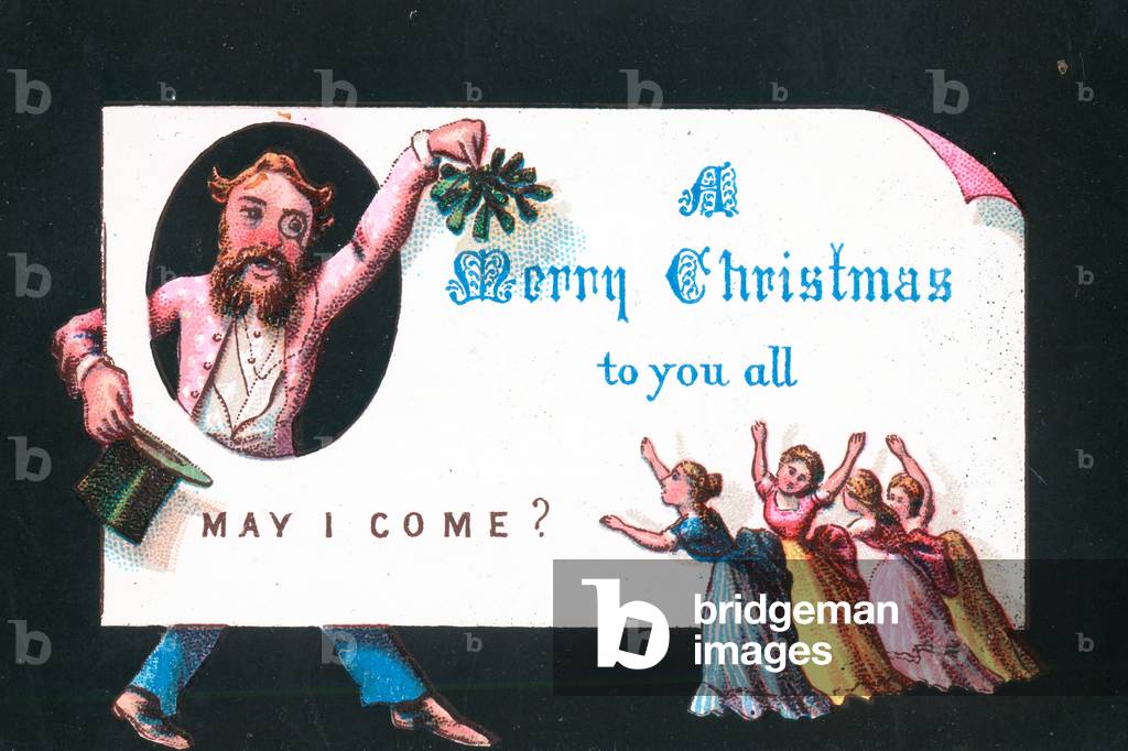 May I Come? Christmas Card (chromolitho)