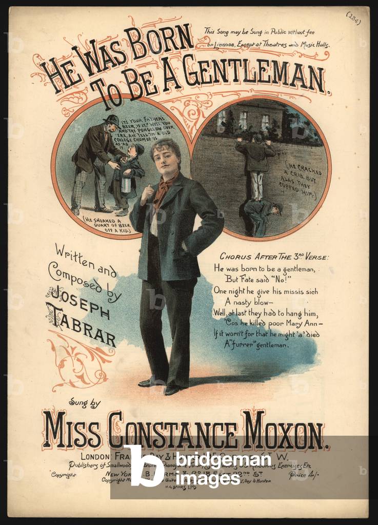 He Was Born To Be A Gentleman (colour litho)
