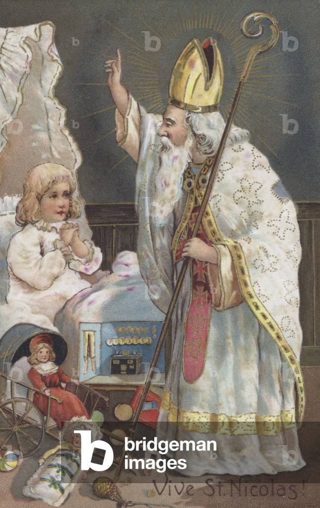 St Nicholas Day card (chromolitho)