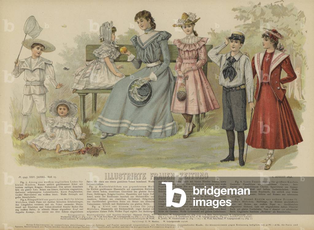 Illustration for Illustrirte Frauen-Zeitung (colour litho)