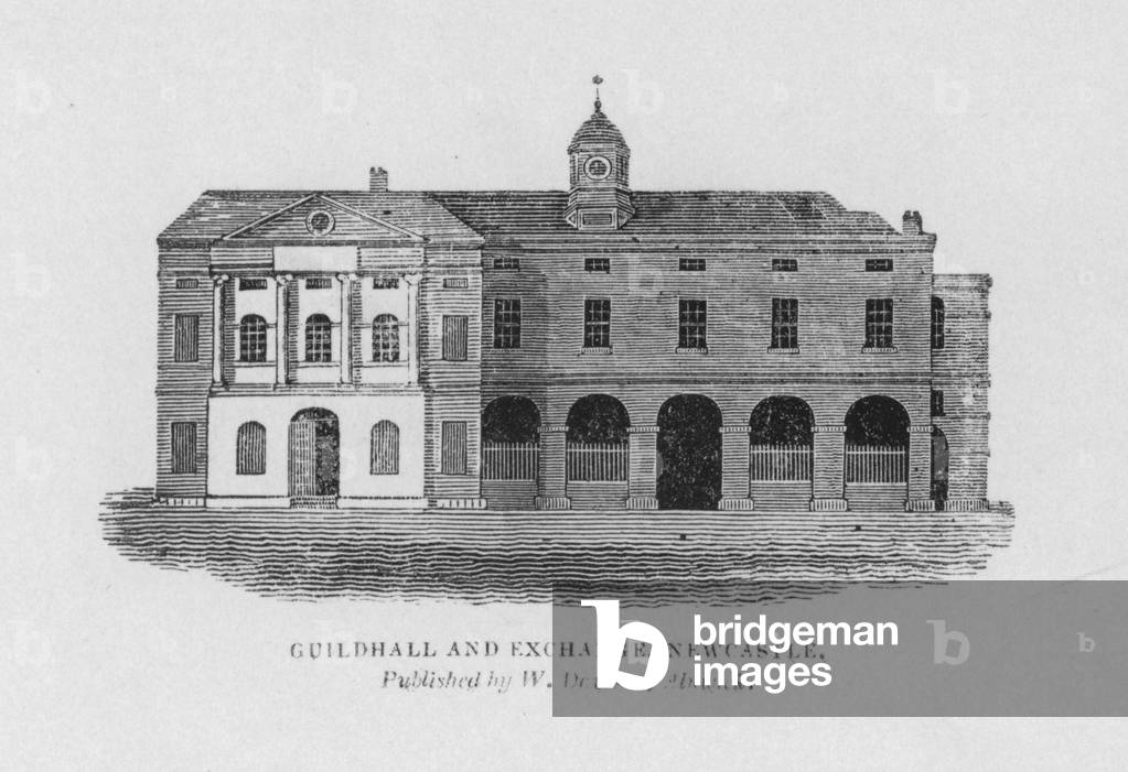 Guildhall and Exchange, Newcastle (engraving)