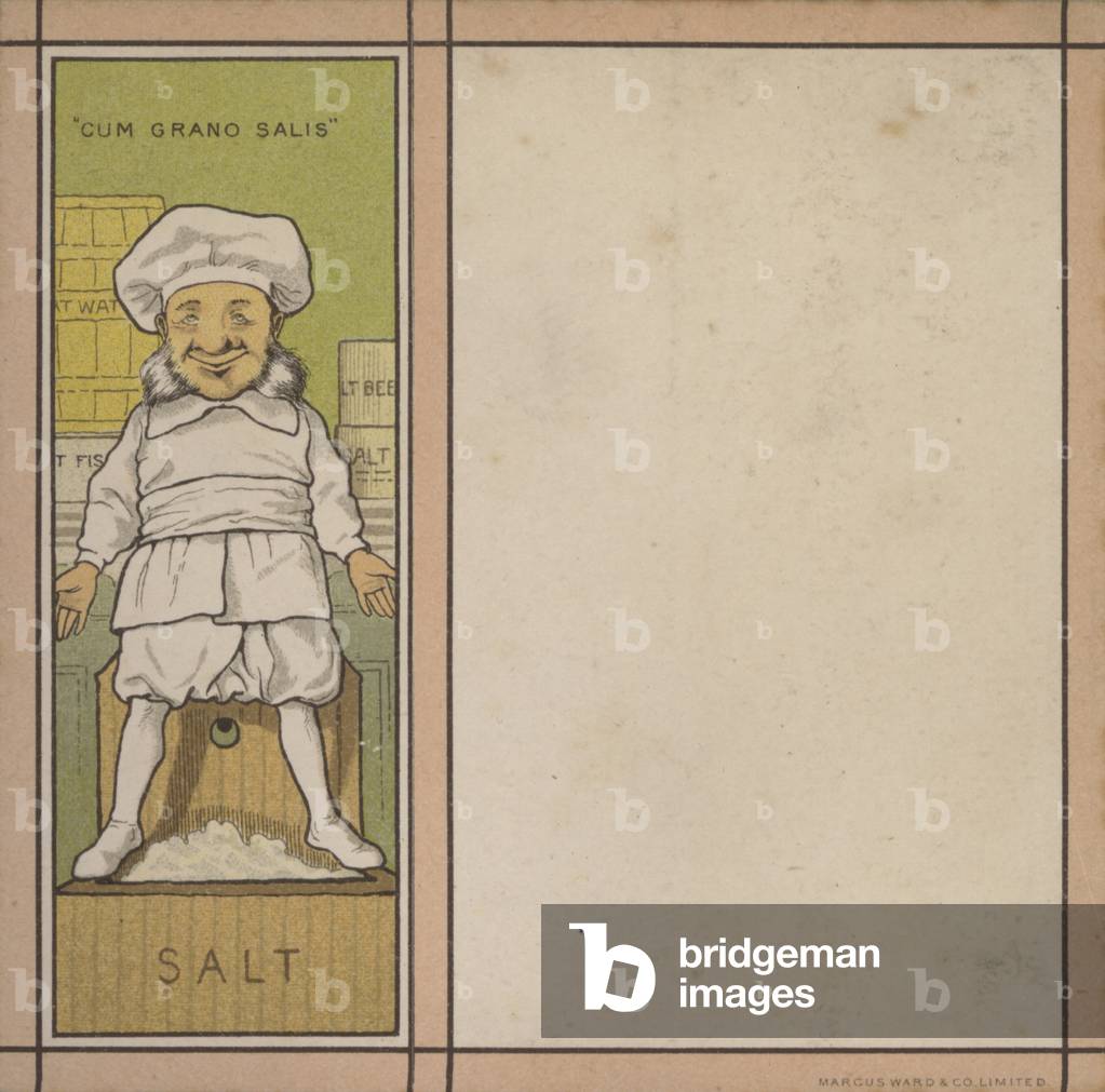 Menu illustration: Salt (colour litho)