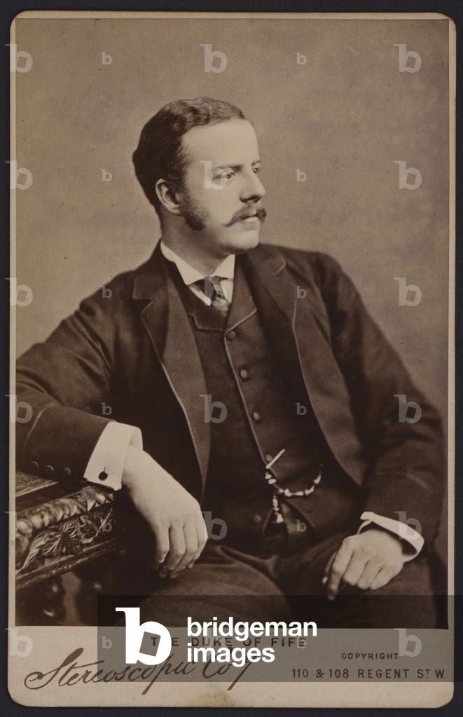 Portrait, Alexander William George Duff, 6th Earl Fife (b/w photo)