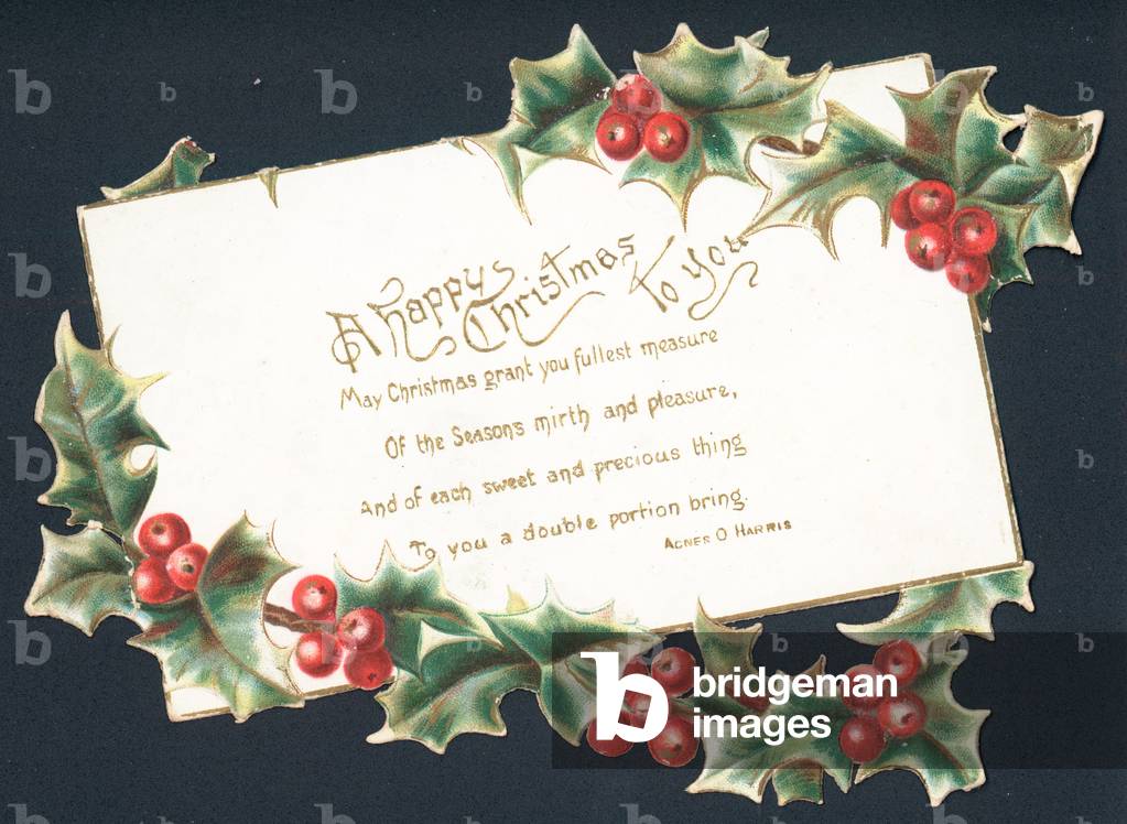 Christmas Rhyme, Christmas Card (chromolitho)